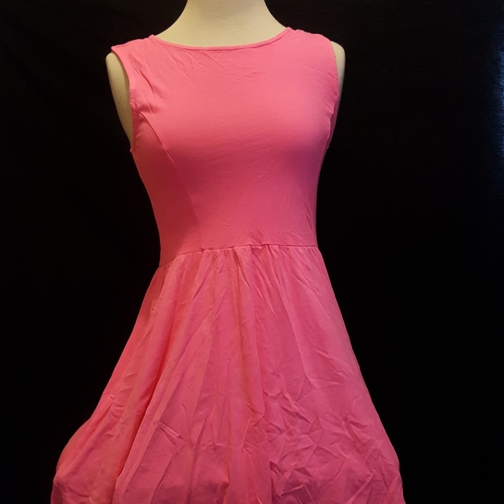 Bright Pink Skater Dress